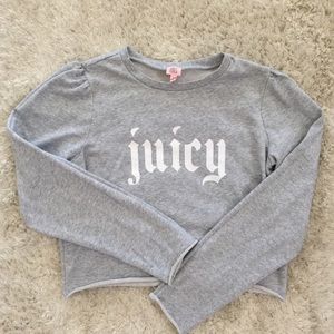 Juicy Couture Logo Cropped Pullover Sweatshirt